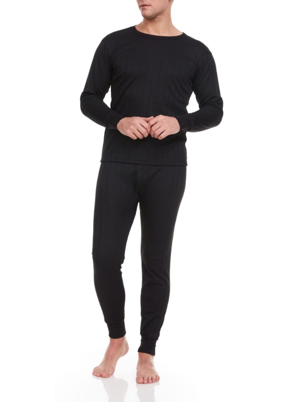 Men Cotton Fleece Thermal Underwear Set 2-Pack Warm Long Johns Winter Base Layer - Picture 4 of 6